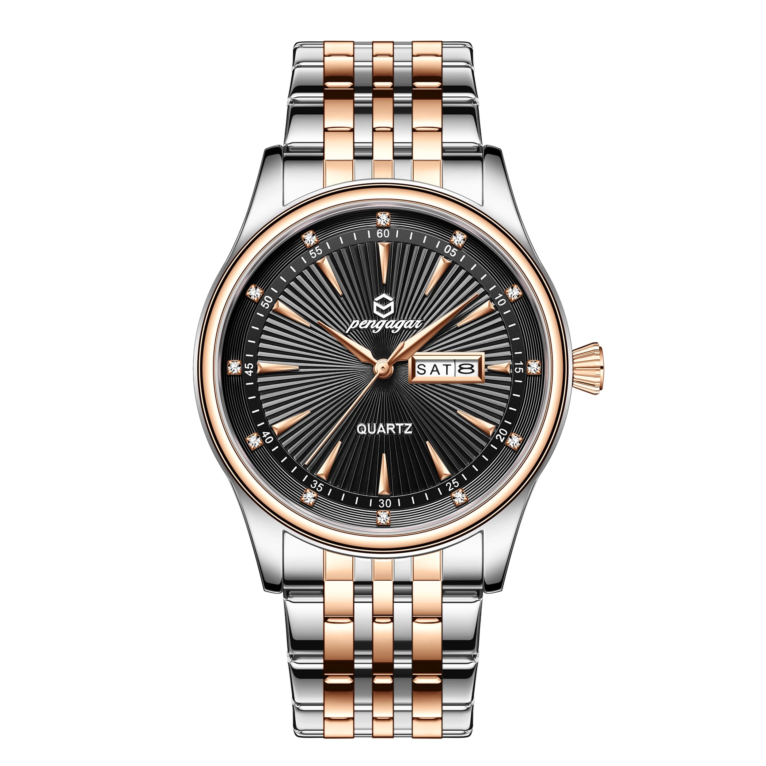 Relógio Masculino Luxo Quartz Aço Inoxidável